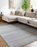 Epic Gray Striated Hand Knotted Wool Rug MULTIPLE SIZES AVAILABLE - Herringbone and Company