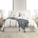 Jameson CASHMERE Linen Blue Stripe Duvet Bedding Collection