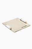 Capo Nickel Silver and White Marble Serving Trays