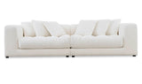 Davi Plush Deep Seat White Sofa