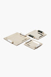 Capo Nickel Silver and White Marble Serving Trays