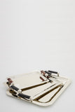 Vallia Nickel Silver and Onyx Large Rectangular Tray MULTIPLE COLORS AVAIL.