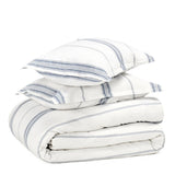 Jameson CASHMERE Linen Blue Stripe Duvet Bedding Collection