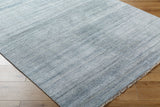 Epic Blue Striated Hand Knotted Wool Rug MULTIPLE SIZES AVAILABLE - Herringbone and Company