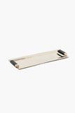 Capo Nickel Silver and Black Marble Serving Trays