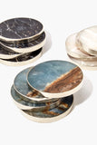 Salma Onyx Stone Round Drink Coasters