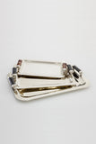 Vallia Nickel Silver and Onyx Large Rectangular Tray MULTIPLE COLORS AVAIL.