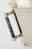 Vallia Nickel Silver and Onyx Champagne / Ice Bucket MULTIPLE COLORS AVAIL.