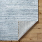 Epic Blue Striated Hand Knotted Wool Rug MULTIPLE SIZES AVAILABLE - Herringbone and Company