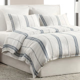 Jameson CASHMERE Linen Blue Stripe Duvet Bedding Collection