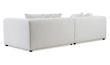 Davi Plush Deep Seat White Sofa