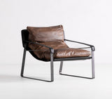 Leather sling chair for living room