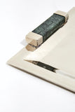 Capo Nickel Silver and Black Marble Serving Trays