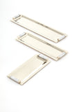 Capo Nickel Silver and White Marble Serving Trays