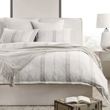 Cashmere Linen Bedding with Gray stripe live in luxury 