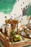 Capo Nickel Silver and White Marble Serving Trays
