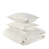 Duvet cover white with shams 