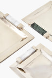 Capo Nickel Silver and Black Marble Serving Trays