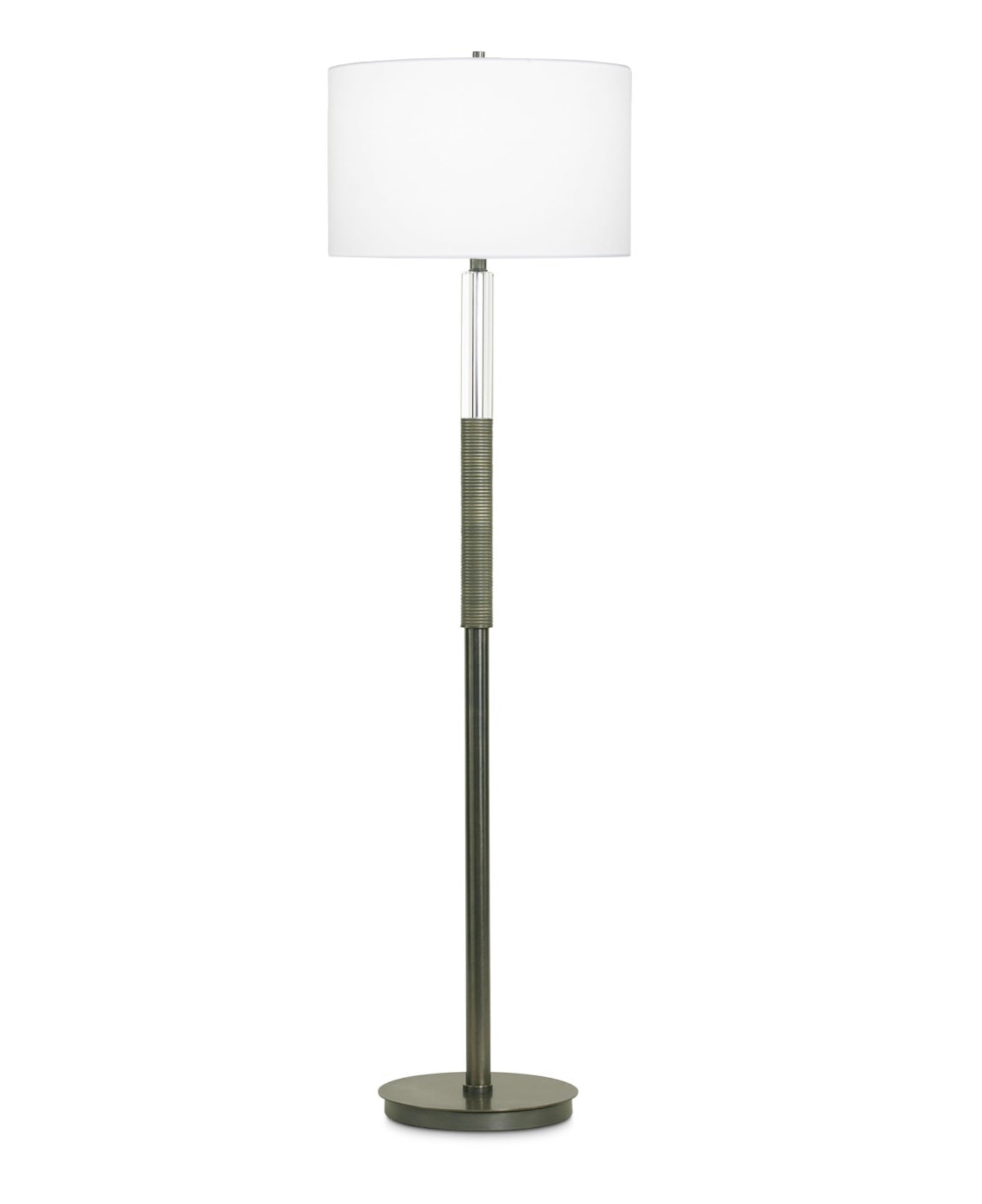 Atlanta Acrylic and Brass Floor Lamp