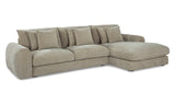 Berta Cozy Pebble RIGHT Chaise Sectional Sofa