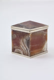 Tredora Nickel Silver and Onyx Square Mini Box