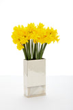 Salma Nickel Silver and Onyx Tall Rectangular Flower Vase MULTIPLE COLORS AVAIL.
