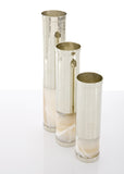 Salma Nickel Silver and Onyx Flower Vase MINI Tube MULTIPLE COLORS AVAIL.