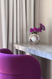 Salma Nickel Silver and Onyx Circular Flower Vase