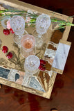 Capo Nickel Silver and White Marble Serving Trays