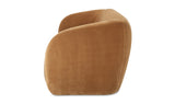 Freya Golden Rust Velvet Curved Sofa