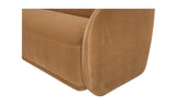 Freya Golden Rust Velvet Curved Sofa