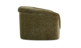 Theo Green Velvet Chenille Curved Sofa