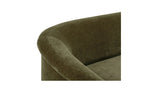 Theo Green Velvet Chenille Curved Sofa