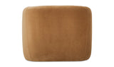 Freya Golden Rust Velvet Curved Lounge Chair