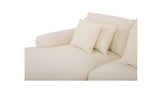 Berta Cozy Cream LEFT Chaise Sectional Sofa