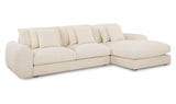 Berta Cozy Cream RIGHT Chaise Sectional Sofa