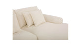 Berta Cozy Cream RIGHT Chaise Sectional Sofa