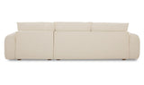 Berta Cozy Cream RIGHT Chaise Sectional Sofa