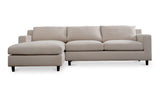 Hunts Elegant Tan LEFT Chaise Sectional Sofa