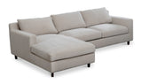 Hunts Elegant Tan LEFT Chaise Sectional Sofa