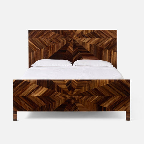 Jade Inlay Starburst Patterned Bed