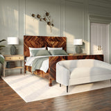 Jade Inlay Starburst Patterned Bed