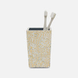 Cali Gold and White Lacquered Shell Bathroom Accessories