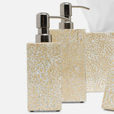 Cali Gold and White Lacquered Shell Bathroom Accessories