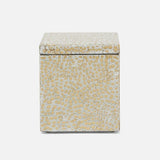 Cali Gold and White Lacquered Shell Bathroom Accessories
