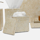 Cali Gold and White Lacquered Shell Bathroom Accessories