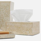 Cali Gold and White Lacquered Shell Bathroom Accessories