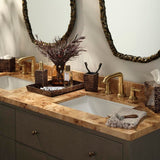Cali Black Bronze and Gold Lacquered Shell Bathroom Accessories