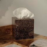 Cali Black Bronze and Gold Lacquered Shell Bathroom Accessories