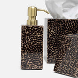 Cali Black Bronze and Gold Lacquered Shell Bathroom Accessories